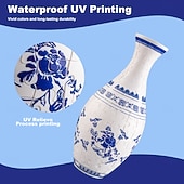 billige Vaser og kurv-3D-puslespillvase, 160-delers buet plastblomstervase lekkasjesikker premium plast kunstneriske mønstre for ekte blomster hjemmekontor gave til innflytningsfest, ideell for blomsteroppsats