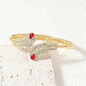 abordables Brazaletes-Zirconio No coincidente Forma de Hoja Personalizado De moda Cromo Pulsera pulsera Plata / Dorado / Dorado 2 Para Boda Fiesta Pedida Fiesta de baile