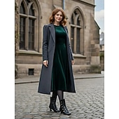 abordables Victoriano &amp; Eduardo-Botines victorianos vintage marrones con cordones para mujer, detalles de botones y tacón medio para cosplay, recreaciones históricas y uso diario