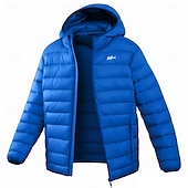 preiswerte Grafische Jacken und Mäntel für Herren-Herren Grafik Hai Wintermantel Daunenjacke Thermowarm Regenfest Leicht Lässig Outdoor Täglich Wattierte Steppjacke mit Kapuze Herbst Winter Langarm Schwarz Rote Königliches Blau