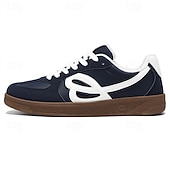 abordables Baskets-Homme Chaussures Décontractées Marche Occasionnel Daim Toile Confortable Antidérapant Respirant Mocassin Rouge Bleu Beige