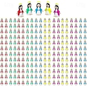  50/100 kleine Marienfiguren als Ostergeschenk, Mini-Marienfiguren in großen Mengen, winzige Statuen zum Befüllen von Ostereiern, mehrfarbige kleine Marienfiguren, Miniaturfiguren zum Verstecken