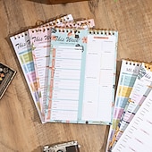 halpa Kodin tarvikkeet-ateriasuunnitteluvihko 8,5x5,8 tuumaa, 52 arkkia magneettinen, kaksoiskierteinen ateria &amp;ruokalista, seinälle kiinnitettävä ruokalistasuunnittelija päivittäiseen käyttöön &amp;viikkosuunnitelma