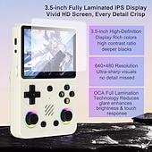 Недорогие Видеоигры-Портативная игровая консоль RG36 PRO профессиональный игровой чип 64GB TF карта 3.5 дюйма IPS экран высокой четкости двойные 3D стика и кнопки RGB цветная подсветка ретро-дизайн Подарок на День