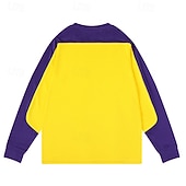 baratos Camisetas e Regatas de Corrida-Homens Bloco de cor Camisa de treino Blusa de corrida Primavera &amp; Outono Manga Longa Roupa Esportiva Academia Corrida Ginástica Preto Amarelo Roxo Roupa de esporte Roupas Esportivas