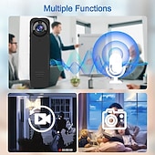 abordables Caméras IP d'intérieur-Mini caméra de police portable multifonction 1080p ultra HD, compacte et portable, idéale pour le sport &amp;enregistreur vidéo extérieur