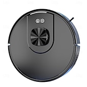 baratos Eletrodomésticos-Combinação de robô varredor e esfregão com operação de aplicativo de navegação lidar, mapeamento inteligente, zonas sem esfregão e configurações de parede invisível, carregamento automático, bateria