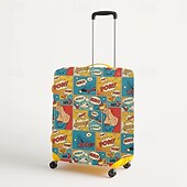 baratos Desgaste em casa e chinelos em casa-Capa protetora elástica para mala de viagem com estampa artística.