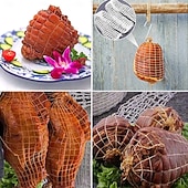 お買い得  肉調理用品-ハムネット ホワイト 3メートル ロール ローストネット 綿糸 肉ネット 伸縮性 ルーラデネット 調理アクセサリー 肉ネットロール 収納用 吊り下げ ベーキング 調理 ハム 肉 ソーセージ