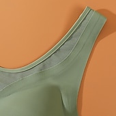 levne Sportovní podprsenky a tílka-Dámské Jóga podprsenka Sportovní podprsenky Spodní prádlo Nízká podpora Prodyšné Bezdrátový S vycpávkou Plná / Jednobarevná Sport Sportovní oděvy Černá Rubínově červená Tělocvična Cvičení Běh