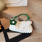 Χαμηλού Κόστους Αποθήκευση &amp; Οργάνωση-τσάντα ώμου με χιαστί φερμουάρ – πλισέ τσάντα μασχάλης με φυσαλίδες, μονόχρωμη καθημερινή τσάντα για καθημερινή χρήση και εξόδους