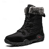 cheap Winter &amp; Snow Boots-Tan Suede Men's Winter Boots with Fur Lining – Warm and Durable Footwear for Snowy Adventures and Outdoor Holiday Activities