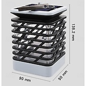 economico Luci decorative-Lanterna solare a LED impermeabile, luce danzante, luci di candela, lampada a fiamma tremolante, lanterne a ombrello, luce notturna, sensore automatico per giardino, patio, cortile