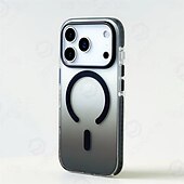 billige iPhone-etuier-Luksuriøst gradient, eksklusivt matt, klart, sterkt magnetisk, støtsikkert deksel til iPhone 17 Air, 16, 15, 14 Pro Max, 17P, for MagSafe-ladedeksel