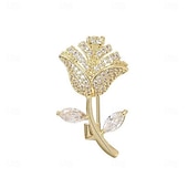 preiswerte Anstecker und Broschen-Broschen Blume Mode Luxus Brosche Schmuck Gold Für Hochzeit Party Geschenk Verlobung Abschlussball Festival