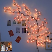 halpa LED-hehkulamput-1 kpl USB Pajuvineoksa valot 8-tilaa 72/96/144LED lämpimän valkoinen valo seinälle huoneeseen keittiöön kahvilaan Halloween koristeeksi