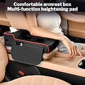 ieftine Husă Scaun Auto-Pernă cotieră consolă centrală auto nouă cu 2 suporturi pentru pahare, pernă de înălțire a cotierei 4 în 1, husă de pernă auto pentru cotiera auto, pentru toate anotimpurile