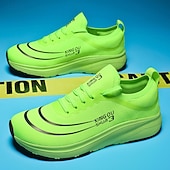 זול נעלי חג המולד לגברים-נעלי ריצה לגברים בצבע ירוק ניאון עם סוליה בעלת ביצועים גבוהים - נעליים אופנתיות ונוחות לחג המולד ולאורח חיים פעיל