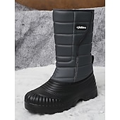 abordables Botas de invierno y nieve-Botas de nieve impermeables marrones para hombre: aislantes y duraderas, perfectas para deportes de invierno, raquetas de nieve y aventuras al aire libre.