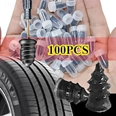 ieftine Serviciul vehiculului-60/100 buc cuie de cauciuc pentru repararea anvelopelor, dopuri de cauciuc pentru anvelope, kit de cuie pentru repararea anvelopelor cu aspirator, instrumente de reparare rapidă a pană de anvelope,