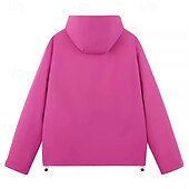 cheap Running Jackets-Men's Solid Colored Hooded Jacket Full Zip Jacket Fall / Winter with Pockets Long Sleeve Athleisure Waterproof Windproof Hiking Running Outdoor Black Yellow Pink Sportswear Activewear