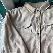 preiswerte Flanellhemden-Herren Hemd Freizeithemd Flanellhemd Knopfhemd Overshirt Schwarz Marineblau Beige Langarm Einfach Kragen Täglich Ausgehen Bekleidung Mode Lässig