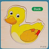 cheap Jigsaw Puzzles-16pc Toddler Learning Puzzles - Set of 16 Wooden Peg Board Puzzles for Ages 1 2 3 - Develops Hand-Eye Coordination &amp; Cognitive Skills Christmas Gift