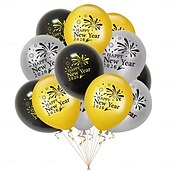 levne Nový rok-Silvestrovské dekorace v černé a zlaté barvě, 52 ks, sada balónkových girland s motivem nového roku 2026 – banner, rekvizity do fotobudky &amp;párty potřeby pro oslavu odpočítávání
