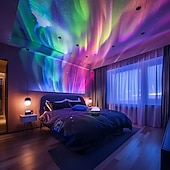 levne Osvětlení pro dekoraci místnosti-USB napájené LED projektorové světlo s aurorovým efektem - nastavitelné jas a změna barev dokonalé pro dekoraci herny a osvětlení imerzivního zážitku - Dárek k Valentýnu