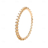billiga Braccialetti-Zircon Classic Mini Elegant Personalized Simple Trendy Chrome Bracelet Jewelry Silver / Golden For Wedding Party Engagement Prom