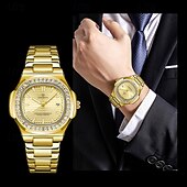 Недорогие Кварцевые часы-Оригинальные бизнес-часы с алюминиевым браслетом модные мужские часы с водонепроницаемостью IPX7 светящийся календарь повседневные кварцевые спортивные часы в коробке