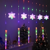 cônes de glace de Noël, flocons de neige, rideaux en fil de cuir, guirlande lumineuse, balcon du salon, porche, lumières de décoration d'ambiance de fête, télécommande 8 fonctions, alimentation USB abordables Lumières de cordes de vacances-cônes de glace de Noël, flocons de neige, rideaux en fil de cuir, guirlande lumineuse, balcon du salon, porche, lumières de décoration d'ambiance de fête, télécommande 8 fonctions, alimentation USB