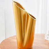 olcso Vázák és kosár-1 db egyszerű és kreatív, kétlyukú gyantás váza modern lakberendezési tárgy nappaliba, tévészekrénybe, virágkompozíció, szárított virág lakberendezési tárgy nappali előszoba dekoráció