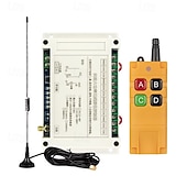 cheap Smart Switch-AC110V 220V 380V 30A 433 MHz 4CH Wireless Relay RF Remote Control Switch ReceiverTransmitter