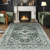 お買い得  エリアラグ-エリアラグ ヴィンテージペルシャスタイル リビングルームと寝室用 大きく耐久性のある汚れに強いフロアカーペット ソフト ノンスリップ ベッドサイドマット ホームデコ エスニックパターン クラシックデザイン