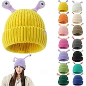 tanie Dekoracyjne światła-słodka i zabawna dzianinowa czapka, świecąca czapka z kreskówkowym potworem i oczami, z chowanymi mackami