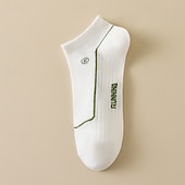 levne pánské ponožky-Pánské 5 párů Vícenásobné balení Ponožky Koşu Çorapları Ponožky pro běžné nošení Duhová Barva Slátanina Písmena Dovolená Sporty a outdoor Denní Základní Střední Jaro Podzim Módní Na běžné nošení