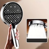 billiga Badrumsprylar-Stor panel 7 lägen handhållet duschmunstycke högtryck vattenbesparande spraymunstycken stort flöde massage badrumsduschmunstycke för hemmabruk badrumsduschtillbehör