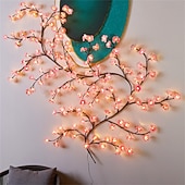 halpa LED-hehkulamput-1 kpl USB Pajuvineoksa valot 8-tilaa 72/96/144LED lämpimän valkoinen valo seinälle huoneeseen keittiöön kahvilaan Halloween koristeeksi