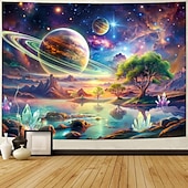 billiga Blacklight tapestries-vacker galax livets träd kristallplanet reflektion hängande gobeläng väggkonst stor gobeläng väggmålning dekor fotografi bakgrund filt gardin hem sovrum vardagsrum dekoration