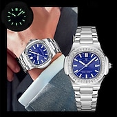 Недорогие Кварцевые часы-Оригинальные бизнес-часы с алюминиевым браслетом модные мужские часы с водонепроницаемостью IPX7 светящийся календарь повседневные кварцевые спортивные часы в коробке