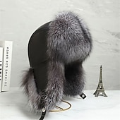 olcso Férfi kalapok-Férfi Prém sapka Usanka kalap Pilóta kalap Fülvédős kalap Téli kalapok Fekete Barna Poliészter Báránybunda Divat Régies stílus Modern Kortárs Hétköznapi viselet Randi Egyszínű / Sima szín Melegen