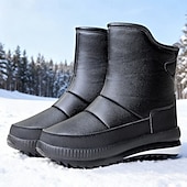 herrarnas halkfria varma vintersnökängor med dragkedja i sidan, avslappnade utomhusvattentäta ankelskor för kallt väder billiga Vinter- och snöstövlar-herrarnas halkfria varma vintersnökängor med dragkedja i sidan, avslappnade utomhusvattentäta ankelskor för kallt väder