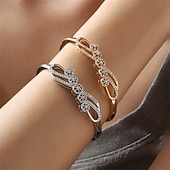 cheap Bracelets-Crystal Classic Totem Series Elegant Personalized Trendy Chrome Bracelet Jewelry Silver / Golden For Wedding Party Engagement Prom