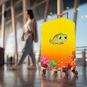 abordables Ropa de casa y zapatillas para el hogar-Funda estampada para maleta de viaje, protectora, elástica, de spandex, antipolvo, para hombres y mujeres