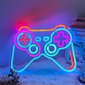 economico Luci decorative-1 pz luce al neon a led per sala eSport luce da parete decorativa per stile gaming luce da tavolo per stile controller luce al neon per macchina da gioco luce d'atmosfera a led alimentatore usb