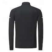 Χαμηλού Κόστους T-shirts και αμάνικα μπλουζάκια για τρέξιμο-Ανδρικά Μονόχρωμο Tricou de Alergat Πουκάμισο γυμναστικής Αθλητική κορυφή Φθινόπωρο / Χειμώνας Τρίμηνο φερμουάρ Μακρυμάνικο Ένδυση γυμναστικής και άθλησης Moale Αναπνέει