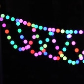 economico Strisce LED-Luci a stringa a LED solari per esterni, 4 m, 138 LED, impermeabili, alimentate tramite USB o batteria, per Natale, matrimonio, festa, giardino, balcone, recinzione, portico, cortile, decorazione luci