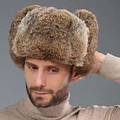 economico Cappelli da uomo-Per uomo Da aviatore Cappello Ushanka Cappello da aviatore Cappello con paraorecchie Cappelli Invernali Nero Giallo Poliestere Moda Stile Vintage Casual Streetwear Quotidiano Semplice Caldo