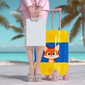 cheap Home Wear &amp; Home Slippers-Fox Animal Print Luggage Cover Stretch Suitcase Protector Elastic Travel Baggage Cover